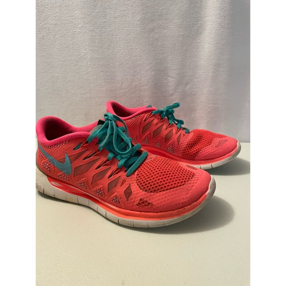 Nike women’s shoes pink teal‎ swoosh 2014 size 7.5 - Picture 4 of 10